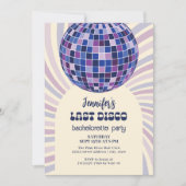 Retro Disco Ball Groovy 70er Junggeselinnen-Abschi Einladung (Vorderseite)