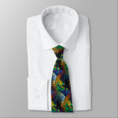 Retro Disco Ball Holographic Neck Tie Krawatte (Gebunden)