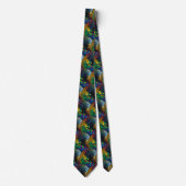 Retro Disco Ball Holographic Neck Tie Krawatte (Vorderseite)