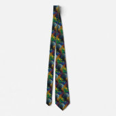 Retro Disco Ball Holographic Neck Tie Krawatte (Rückseite)