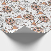 Retro Disco Ball Party Silvestermodell Geschenkpapier (Ecke)