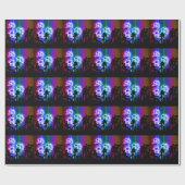 Retro Disco Ball Party Thema mit Regenbogenfarben Geschenkpapier (Flach)