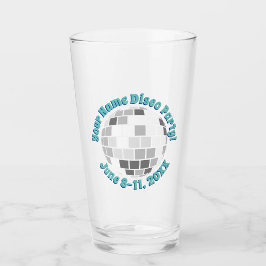 Retro Disco Ball PERSONALISIERT Glas (Vorderseite)