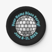 Retro Disco Ball PERSONALISIERT Pappteller (Vorderseite)