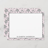 Retro Disco Ball Pink Muster Girl Mitteilungskarte (Vorne/Hinten)