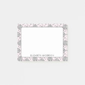 Retro Disco Ball Pink Muster Girl Post-it Klebezettel (Vorderseite)