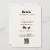 Retro Disco Ball Schwarz-weiß Wedding Einladung (Rückseite)