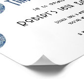 Retro disco Ball Time Capsule 1st birthday Poster (Ecke)