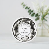 Retro Disco ball Wedding Einladung (Stehend Vorderseite)