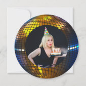 Retro Disco Bliss: Personalisierter Geburtstag Einladung (Rückseite)