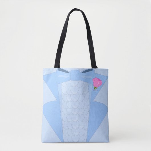 Retro Disco Blue Tuxedo Illustration Tasche (Vorderseite)
