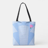 Retro Disco Blue Tuxedo Illustration Tasche (Rückseite)
