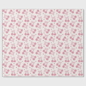 Retro Disco Cherry Wrapping Paper Geschenkpapier (Flach)