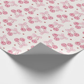 Retro Disco Cherry Wrapping Paper Geschenkpapier (Ecke)