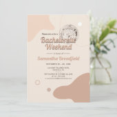 Retro Disco Cowgirl Bachelorette Wochenende Einladung (Stehend Vorderseite)