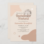 Retro Disco Cowgirl Bachelorette Wochenende Einladung (Vorne/Hinten)