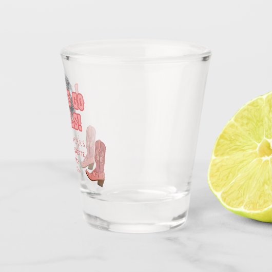 Retro Disco Cowgirl Junggeselinnen-Abschied Custom Schnapsglas (Rechts)