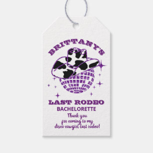 Retro Disco Cowgirl Junggeselinnen-Abschied Geschenkanhänger