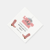 Retro Disco Cowgirl Junggeselinnen-Abschied Paper Serviette (Ecke)