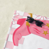 Retro Disco Cowgirl Stil Personalisiertes Badetuch (Beispiel)