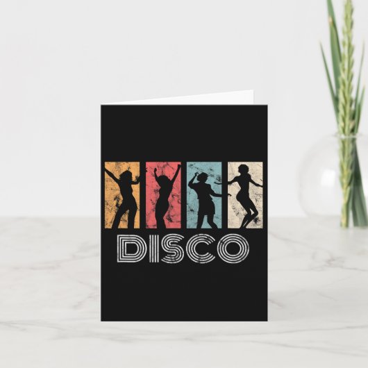 Retro Disco Dance 70er 80er Party Dance Dancer Karte (Vorderseite)