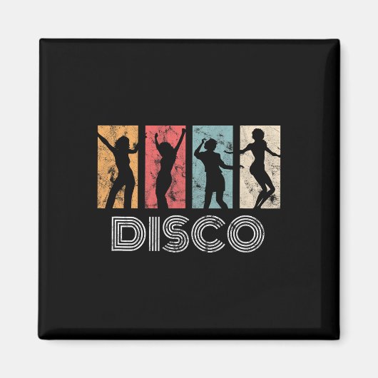 Retro Disco Dance 70er 80er Party Dance Dancer Magnet (Vorne)