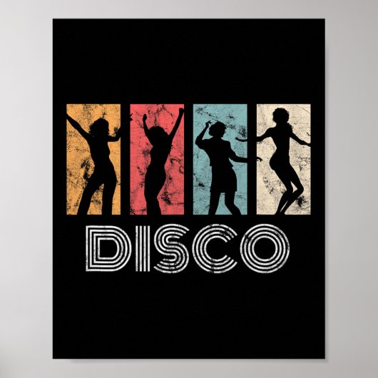 Retro Disco Dance 70er 80er Party Dance Dancer Poster (Vorne)