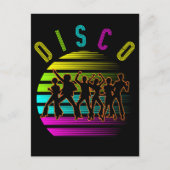 Retro Disco Dancing Funky Musik Postkarte (Vorderseite)