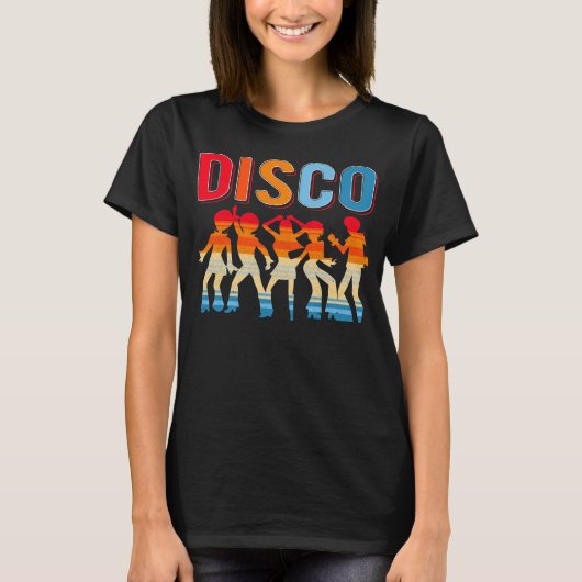 Retro Disco Dancing Girls 70er 80er African Dancer T-Shirt (Vorderseite)
