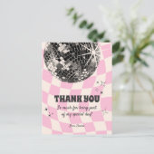 Retro Disco Dankeschön Karte (Stehend Vorderseite)