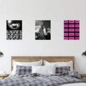 Retro Disco Days Disco Ball Black & White Pink Bilderwand Sets (Schlafzimmer)