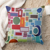 Retro-Disco-Farbkalibrierung der 60er Jahre Abstra Kissen (Decke)