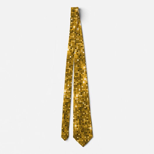Retro Disco Gold Sequel Neck Tie Krawatte (Rückseite)