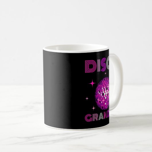 Retro Disco Grandma 70s 80s Dance Party Mirror Bal Kaffeetasse (VorderseiteRechts)