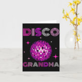 Retro Disco Grandma 70s 80s Dance Party Mirror Bal Karte (Gelbe Blume)