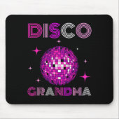 Retro Disco Grandma 70s 80s Dance Party Mirror Bal Mousepad (Vorne)
