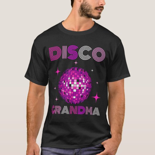 Retro Disco Grandma 70s 80s Dance Party Mirror Bal T-Shirt (Vorderseite)