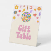Retro Disco Groovy Tafelschild Party Sockelschild (Vorderseite)