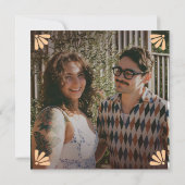 Retro-Disco-Hochzeit Save The Date Karte (Rückseite)