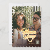 Retro-Disco-Hochzeitseinladung Einladung (Rückseite)