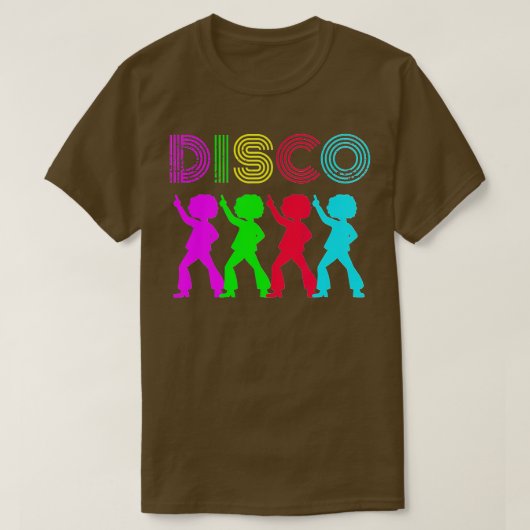 Retro Disco Hustle Dancing Vintages ThemenParty T-Shirt (Design vorne)