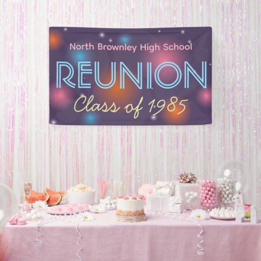 Retro-Disco-Klassentreffen-Banner Banner (Party)