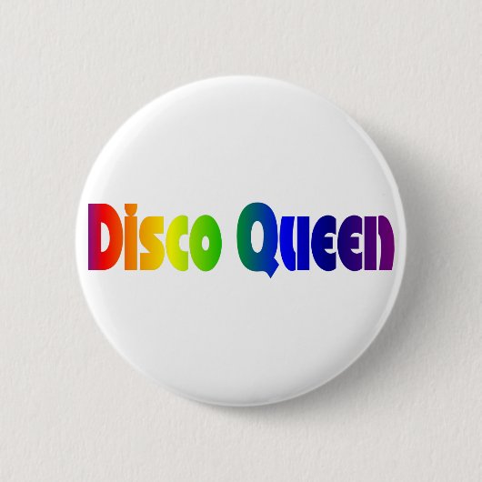 Retro Disco-Königin Button (Vorderseite)