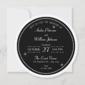 Retro-Disco-Kugel Hochzeit Einladung (Rückseite)