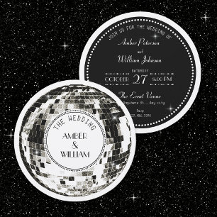 Retro-Disco-Kugel Hochzeit Einladung