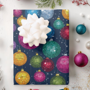 Retro Disco-Kugel Weihnachten Geschenkpapier Set