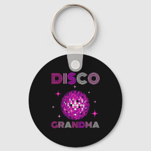 Retro-Disco-Oma 70er 80er Tanzparty Spiegelkugel Schlüsselanhänger