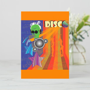 Retro Disco Party 70er Funk Art Einladung