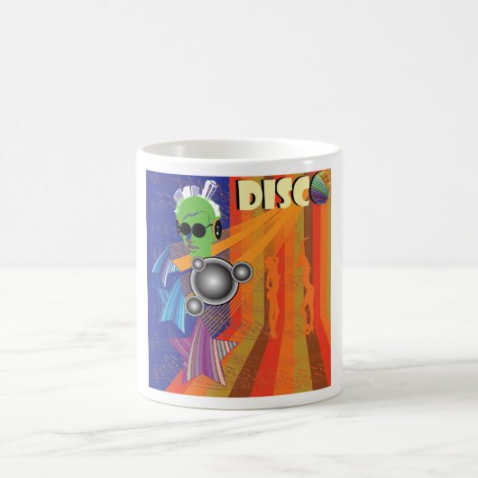 Retro Disco Party 70er Funk Art Kaffeetasse (Mittel)