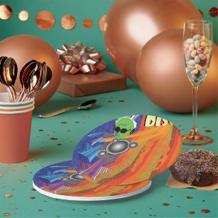 Retro Disco Party 70er Funk Art Pappteller